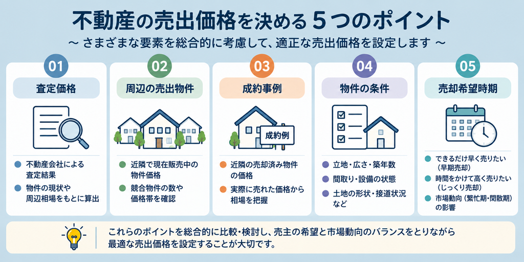 不動産の売出価格を決める5つのポイント