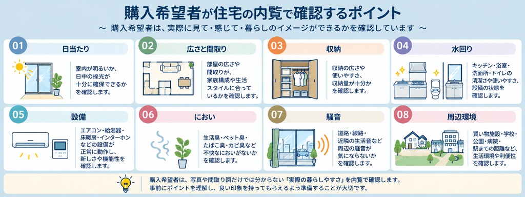 購入希望者が住宅の内覧で確認するポイント