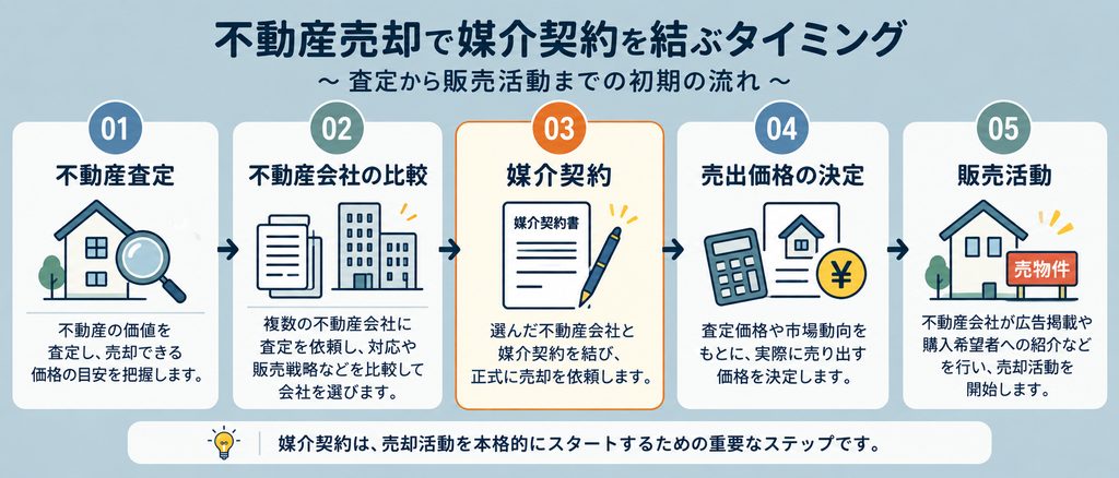 不動産売却で媒介契約を結ぶタイミング