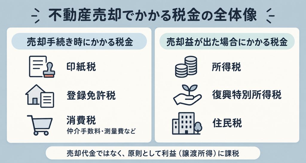不動産売却でかかる税金の全体像